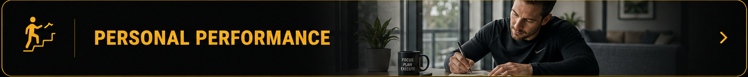 Focused professional improving personal performance